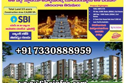 Buy 2BHK (800Sqf) Yadadri Flat at ₹49Lakhs and Get ₹32000 Monthly Rent from Next Month